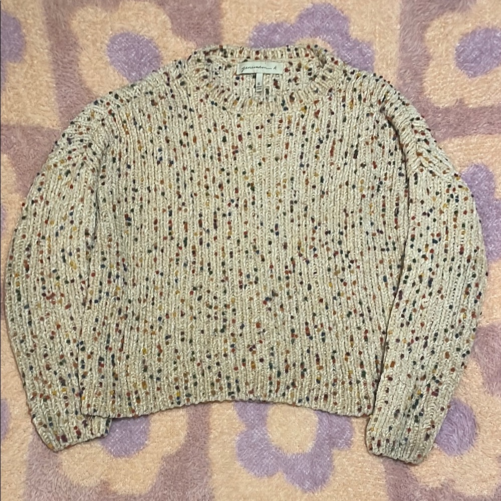 GENERATION Y Cream Cozy Crew Neck Sweater